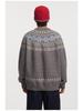 Men's Fair Isle Round Neck Sweater: Autumn/Winter Retro Knit Pullover