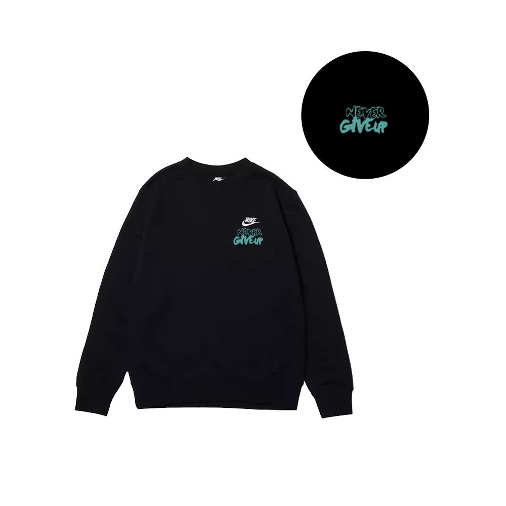 Nike Custom Letter Graffiti Outdoor Breathable Versatile Solid Color Logo Round Neck Fashion Long Sleeve Sweatshirt BV2667-010(TEAM1061-3.3.9)