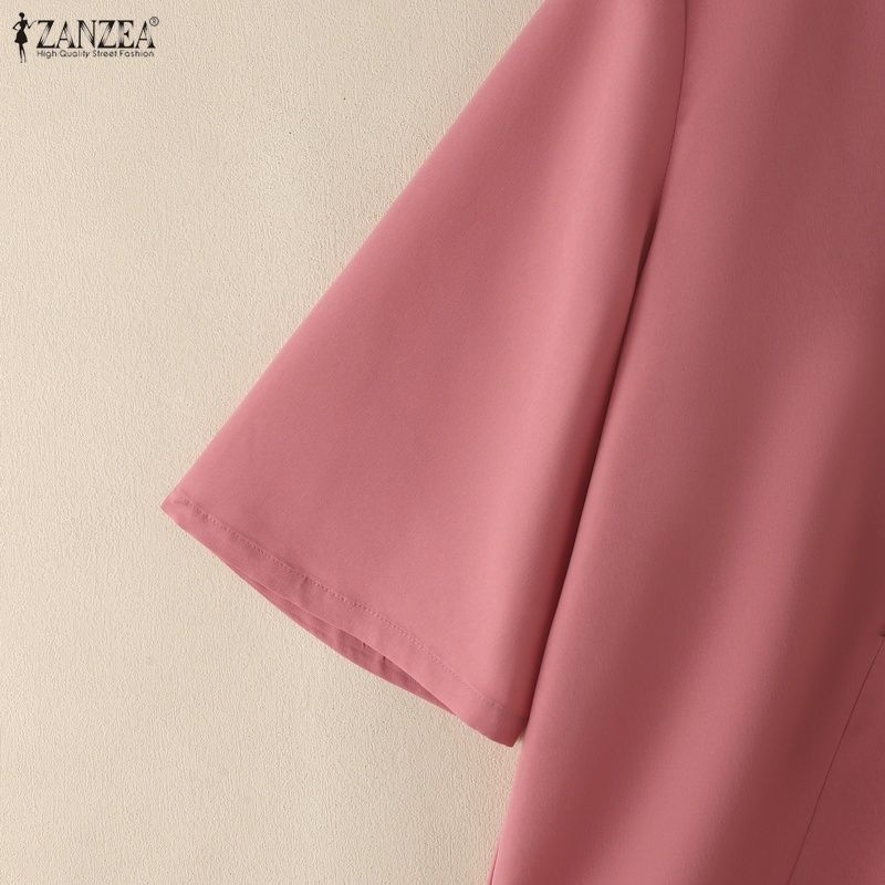 ZANZEA Blusa Kimono Casual da Donna con Scollo a V e Maniche a 3/4 Ampia