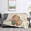 Capybara Blanket Soft Warm Flannel Throw Blanket Bedspread for Bed Living Room Picnic Travel Home Couch