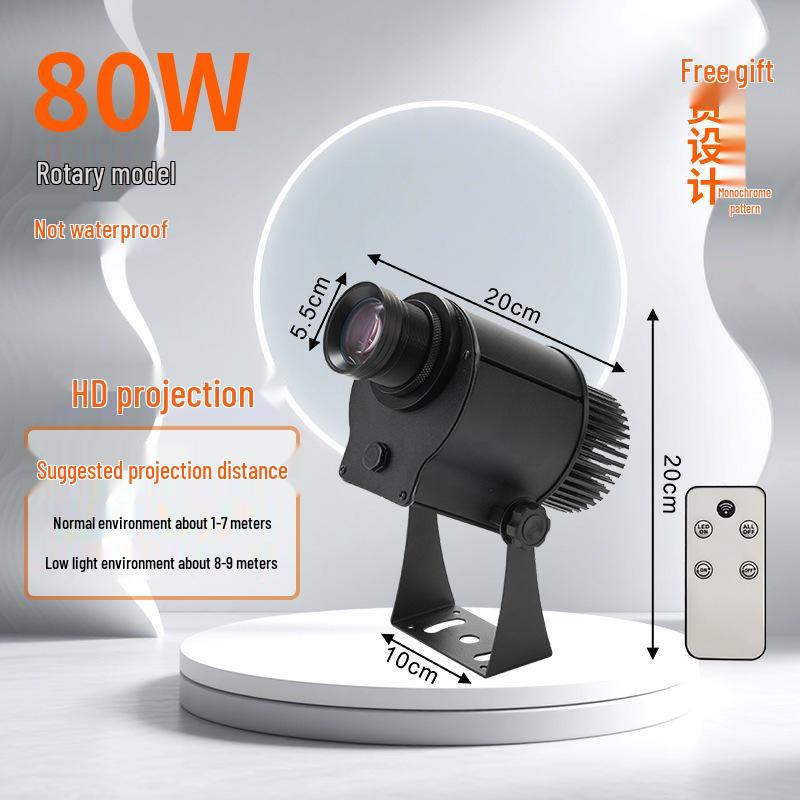 Waterproof Outdoor Logo & Text Projector Light for Shop Facades & Walls