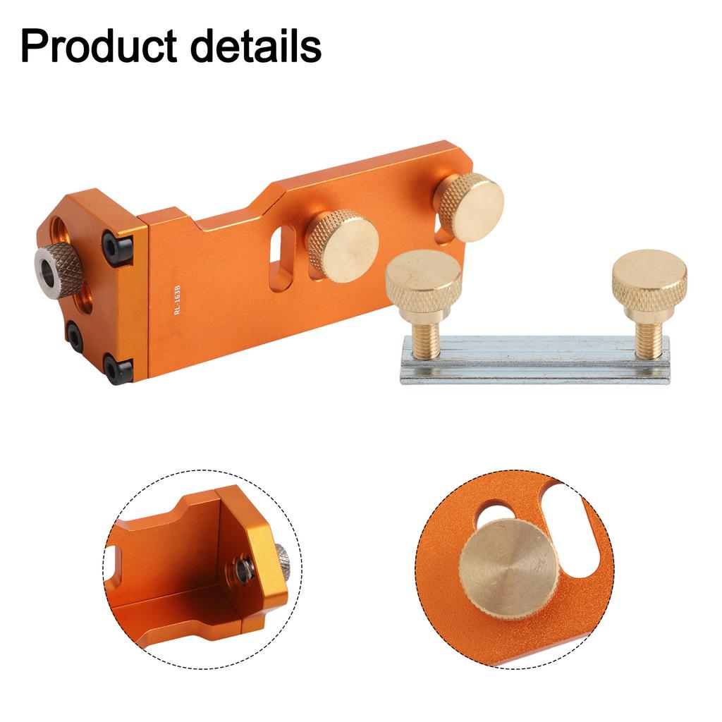 Aluminum Alloy Drill Guide Kit with Depth Stop and Positioning Jig for Precise Drilling on 20 30 40 Type Aluminum Profiles