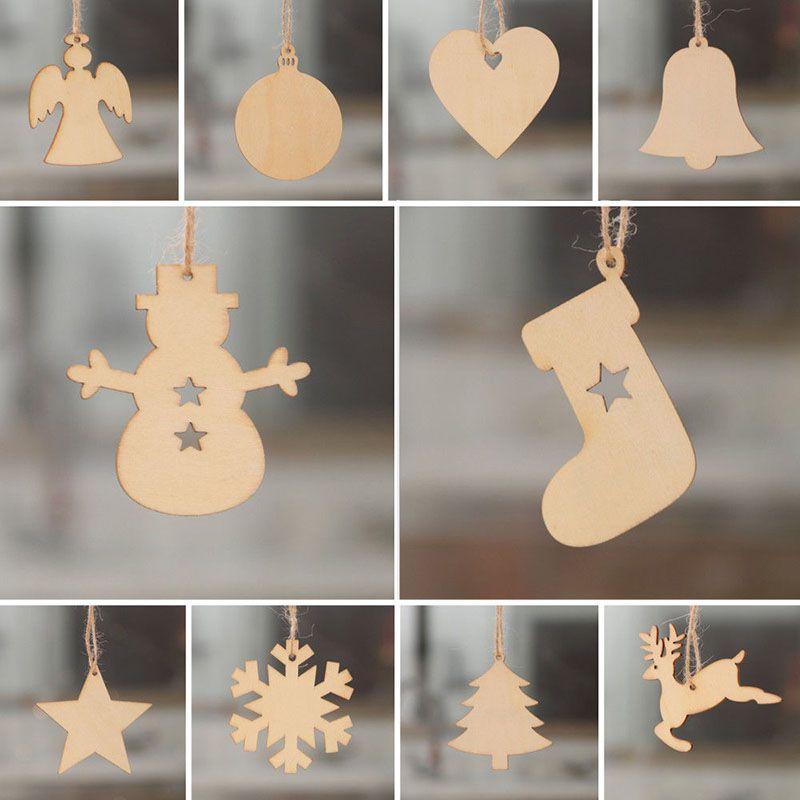 Elegant Christmas Wood Chip Ornaments For Charming Tree And Home Decoration