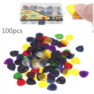 100 adet Gitar Penası 1.0 / 2.0 / 3.0mm ABS Kaymaz Su Damlacıkları Şeklinde Pena Gitar Bas Ukulele için