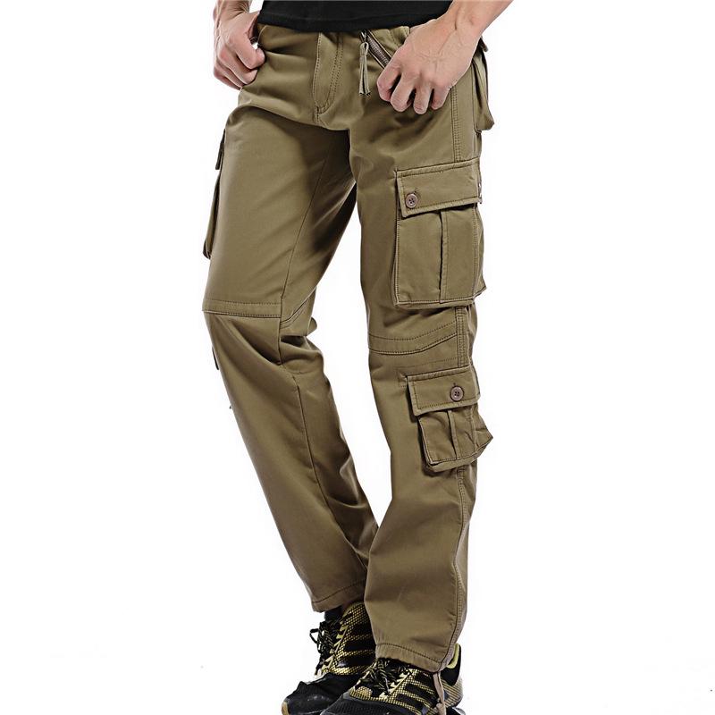 Men's Winter Fleece Multi-Pocket Casual Overalls