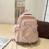 Drawstring Backpack Girl's Large Capacity Backpack Color Contrast Student Schoolbag Travel Bag