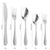 Hammer Matte Tableware Four-piece Set Stainless Steel Knife and Fork Spoon Steak Golden  Dessert Spoon YSH-12-5PS