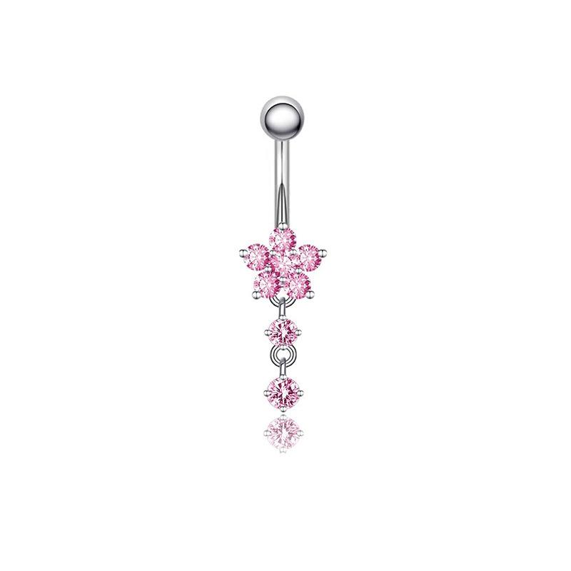Belly Button Dangle Belly Rings Surgical Stainless Steel Cute Bow Butterfly Heart Flower Belly Button Piercing Jewelry For Women