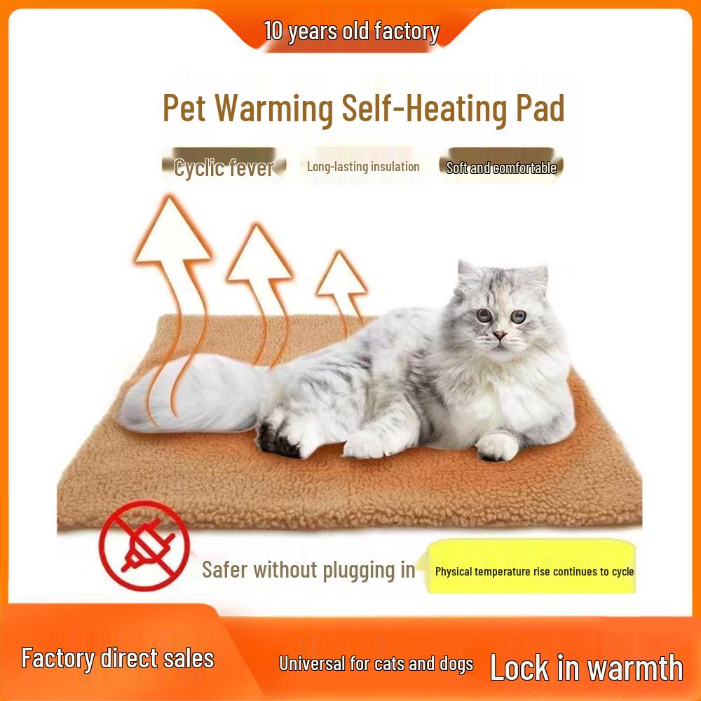 Self-Heating Winter Pet Mat: Warm Sleeping Cushion for Dogs & Cats