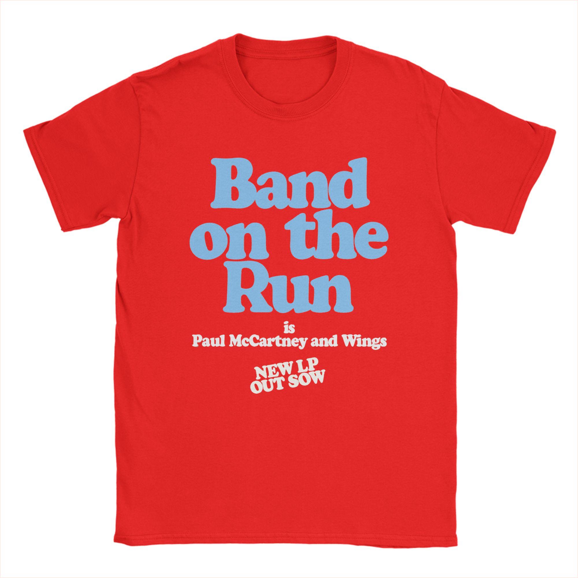 PaulsMcCartneys Unisex On The Run TShirt Beach Cotton T Shirts For Unisex Harajuku Casual Tee Shirt Short Sleeves Classic Clothes S