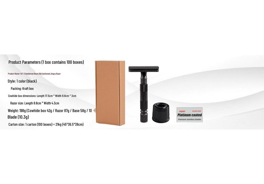 Pure Copper Handle Double-Sided Old-Fashioned Manual Razor for Men