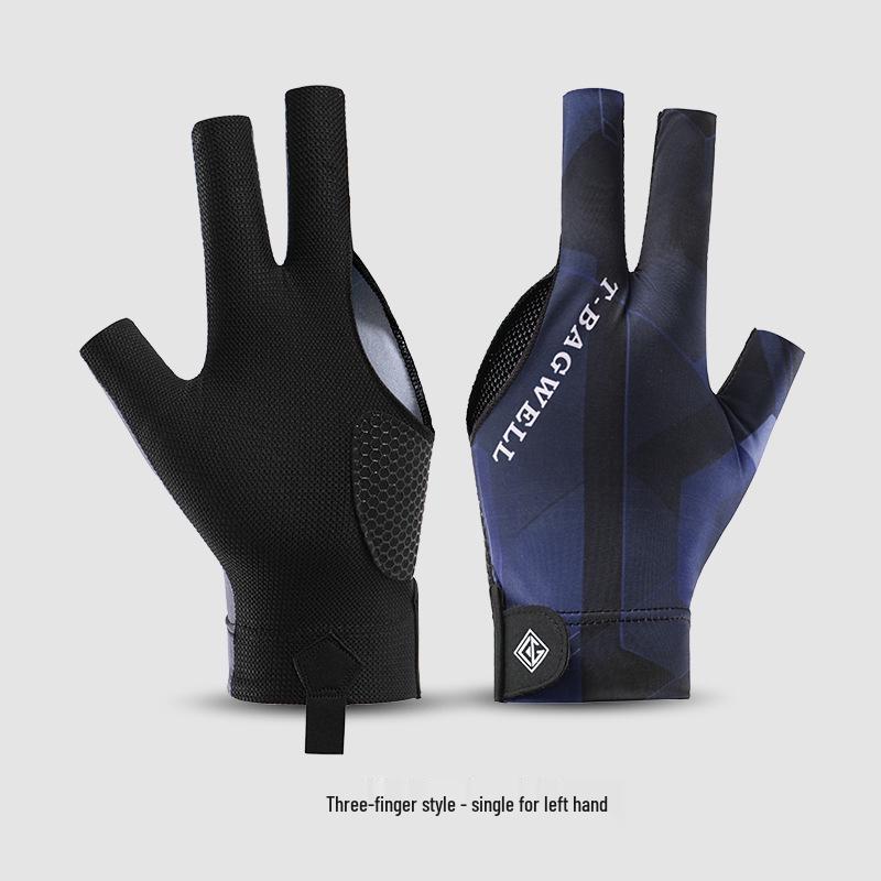 Billiard 3-Finger Fingerless Gloves: Thin, Breathable, Sweat-Wicking, Anti-Slip Snooker Pool Gloves, Single Full-Finger Pack.