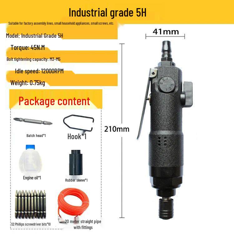 Industrial Pneumatic Screwdriver Air Tool for Woodworking & Decoration
