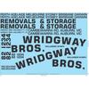 Wridgeway Bros 1970's (Van Lines)-MEL Trailer Decal Set - 1/25- Water Decal