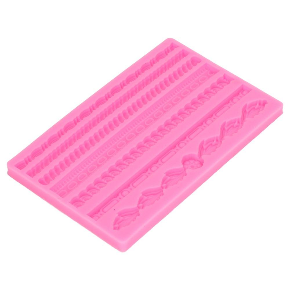 Embossed Pattern Silicone Fondant Mold Non Stick Lace Chain Mold Clay Mold  Fondant Gumpaste