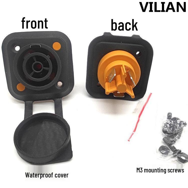 3P Stage Lighting Beam Light with Aviation Plug, LED Display, and XLR Waterproof Male/Female Socket.