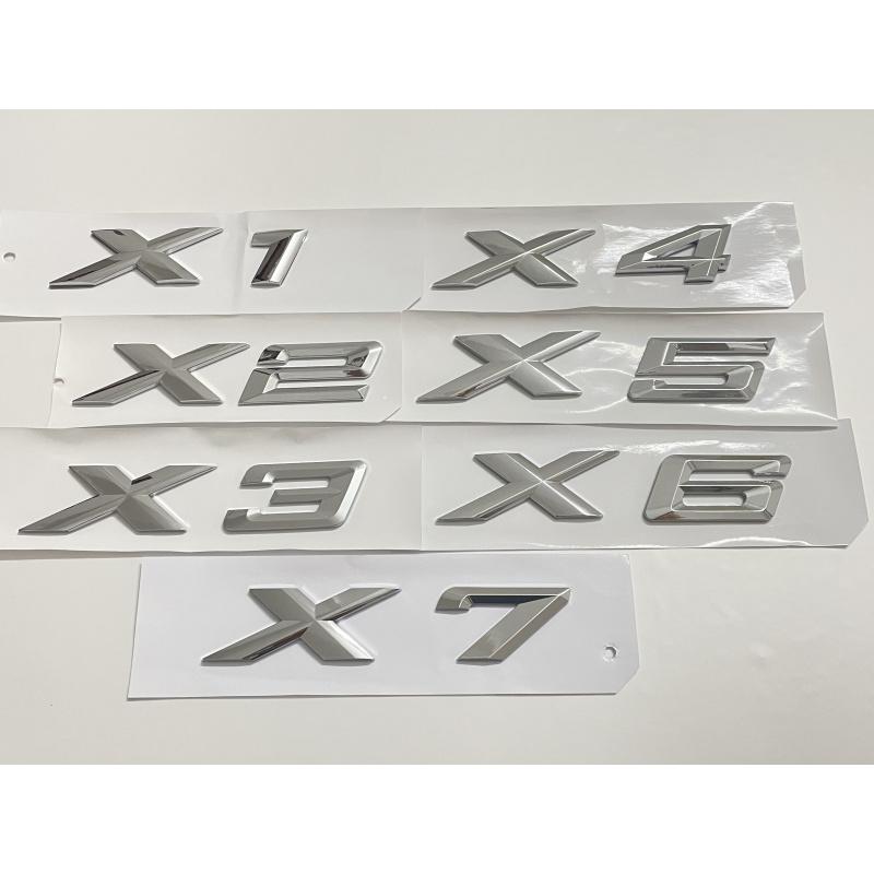3D ABS Black Chrome Car Letters Rear Trunk Emblem Badge X1 X2 X3 X4 X5 X6 X7 Logo For BMW E70 E53 F15 G05 Decals Sticker Styling ia2