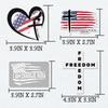 Charlie Kirk Stickers Pack 4pcs Patriotic Freedom Stickers Waterproof Uv Resistant Charlie Kirk Decal Freedom Flag Sticker Set for Laptop Car Bumper