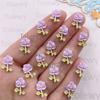 50pcs Resin Mini Colorful A Flower Flatback Stone Flower Figurines Nail Art DIY Wedding Scrapbook Jewelry Crafts Accessories