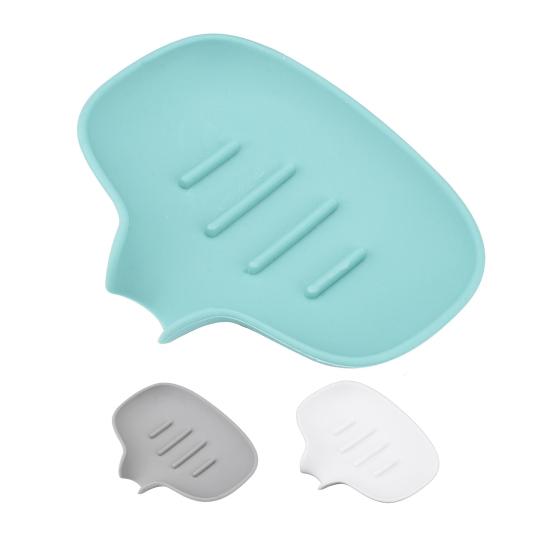 Portasapone Fondo Antiscivolo Drenaggio Porta di Deviazione Superficie Inclinata Senza Chiodi Antideformabile Facile Accesso Dispenser di Sapone Articolo per il Bagno