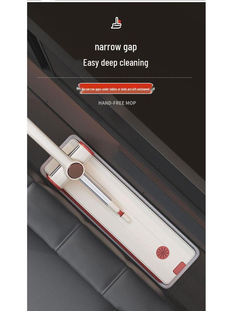 2025 Hands-Free Thickened Flat Mop - Effortless Wet & Dry Cleaning with High Water Absorption