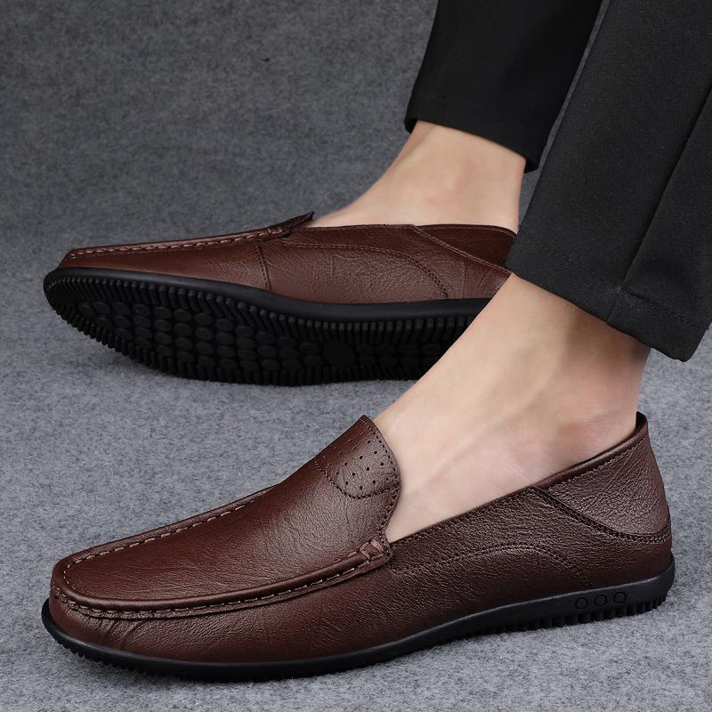 Fashion Summer Breathable Men's Loafers Fashion Casual Male Flats Classic Slip On Men shoes Light Comfy Business Mens Driving Mocassins