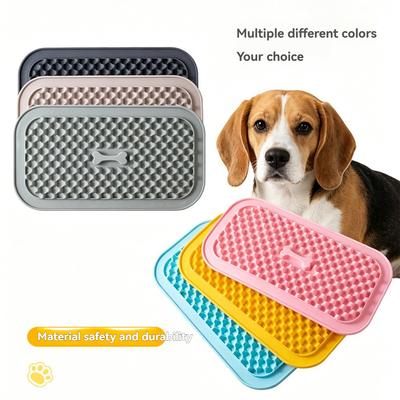 Silicone Dog Slow Feeder Mat, Anti-slip Lick Pad, Prevent Choking & Overeating for Dogs Cats