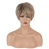 Women Short Bob Wigs Gold Blond With Side Bangs Heat Resistant Fiber Synthetic Straight Wigs Daily Use Cosplay Hair