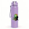 1PC Green Zombie Group Cartoon 750ml Color Plastic Sports Water Bottle Leakproof Flip Straw Lid Suitable for Sports Office Home Use