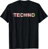 Techno Music Optical Illusion Glitch Trippy Edm Rave Tshirt Vintage Unisex Clothes Y2k Top Ropa De Mujer