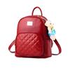 Seizar Mini Lightweight and Cute for Women and with Bear Doll for Girls Backpack, Adults, Design, (Red)