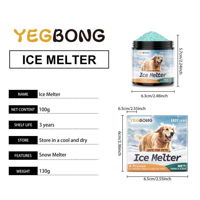 Paw Safe Sodium Chloride Ice Melter 100g Fast Acting Outdoor Snow Remover Non Irritating Suitable for Concrete and Sidewalks