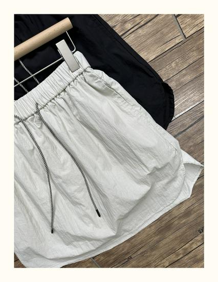 Yinmu Elastic High Waist A-line Plus Size Casual Summer Skirt