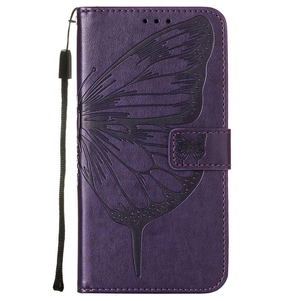 Embossed Butterfly Case for Cubot P90 Phone, Card Slot Flip Cover, Note60 Protective Case, X100