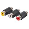 3 RCA AV Audio Video Adaptér pro prodlužovací kabel mezi zásuvkou a zásuvkou