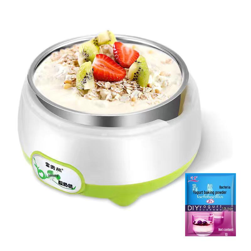 Automatic Yogurt, Natto, and Rice Wine Maker with 50 Bacteria Powder and 3 Cups - Multi-Functional Household Mini Machine