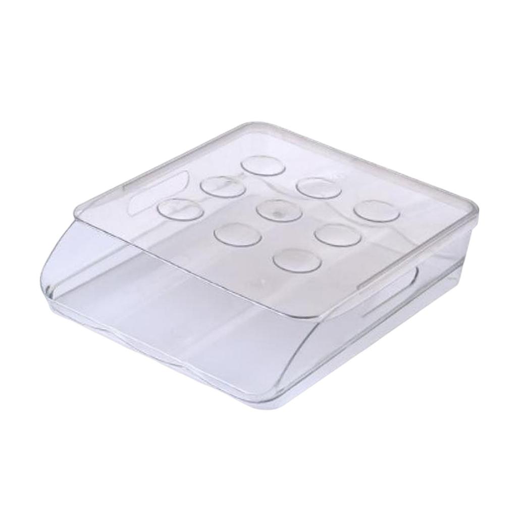 Automatic Carton with Lid Organizer Multi-Layer Egg Tray Holder Clear for Kitchen