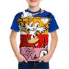 Camiseta de Verano para Niños con Estampado 3D Cuello Redondo Moda Versátil Transpirable Tendencia Casual