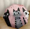 Cats Under Umbrella Rain Portable Automatic Umbrella Compact & Durable 8-Rib Design Compact Design Durable Everyday Carry Umbrella Fashionable