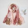 Spring And Summer Satin Long Scarf For Women Sunscreen Shawl Fashionable Beauty Scene Satin Long Scarf Versatile Travel Scarf