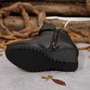 Fashion Winter Fashion Side Zip Short Barrel Women's Boots Round Toe Black Botas Classics Wedges Chuny Heels Ankle Boots Anti-Skip Shoes
