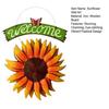 Sunflower Welcome Sign Metal Wall Hanging Plaque Rustic Decorative Door Hanger for Front Door Porch Wall Indoor Outdoor Spring Decor