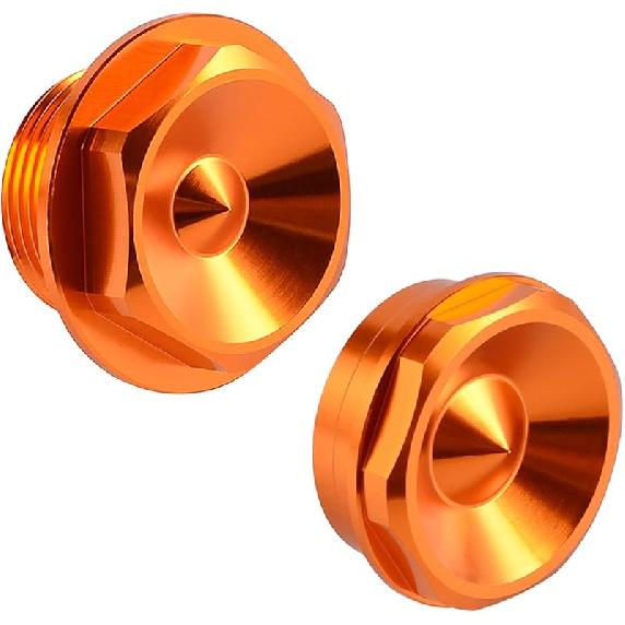 NICECNC Orange Front Wheel Spindle Nuts Screws Compatible with KTM 125-450 XC XCF SX SXF 2003-2014, 125-530 XCW XCFW EXC EXCF 2003-2015,See Fitment