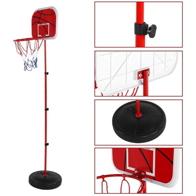 Toddler Basketball Hoop 64-165CM Height Adjustable Kids Hoop for Indoor & Outdoor Mini Basketball Goal Ball Game for Boys & Girl