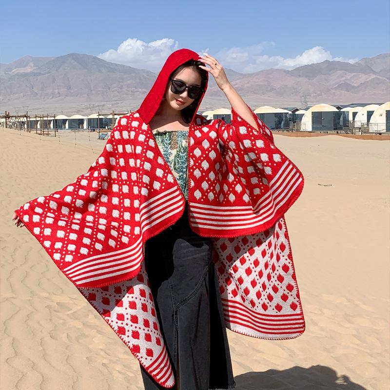 Pele amigável e respirável quente e versátil casa, outono e inverno xale de viagem feminino, capa grossa, cobertor de ar condicionado