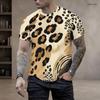 Men Plus Size Round Neck Short Sleeve Forest Camo Printed Straight Hem T Shirt