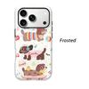 Playful Cartoon Dachshund Dog Stripe Sweater Skateboard Cute Pattern Art Film Aesthetic Protective Phone Case For iPhone 13 14 15 16 17 Pro Max Plus
