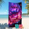 Customizable personalized beach towels Pokémon Gengar themed designs.Suitable for the beach, yoga, sports;ideal as beach accessories
