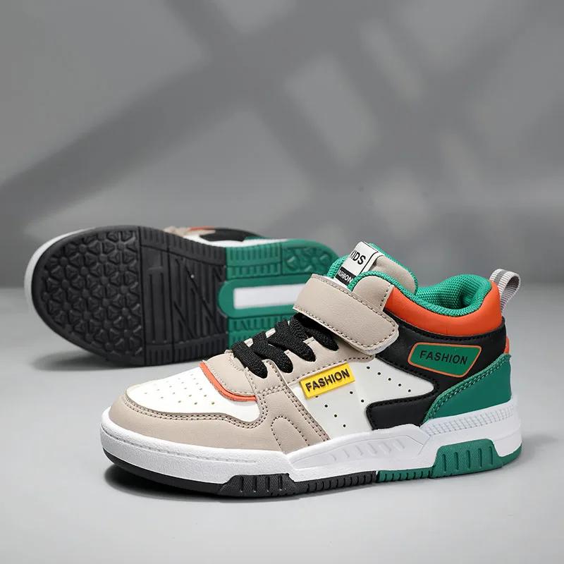 Design Children Sneaker Boys Shoes Skateboard Kids Casual Shoes Autumn Sports Tennis High Top Sneaker for Boy