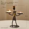 Creative Nordic Candle Holder Candlestick Romantic Candlelight Dinner Iron Men Restaurant Decor Handmade for Home Decoration